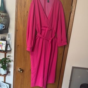 NWOT SHEIN faux wrap midi dress
